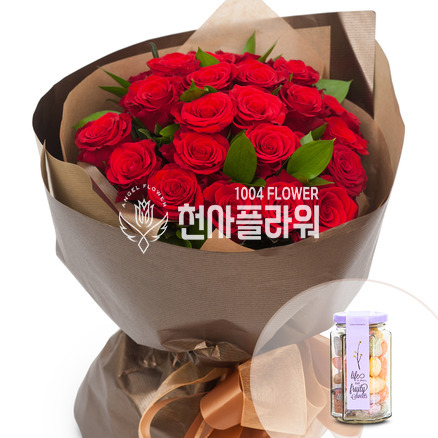 빨간장미 와 사탕상자(캔디포함)