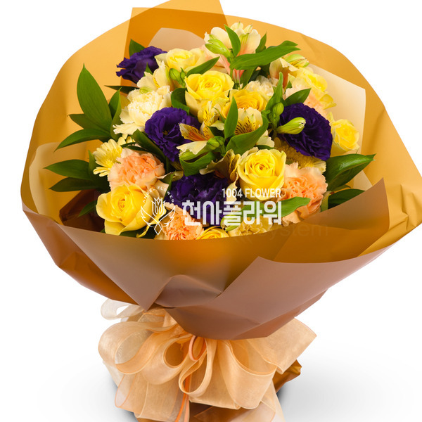 노랑장미혼합꽃다발