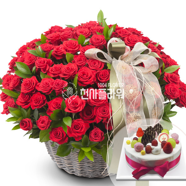 100송이+케잌 a839