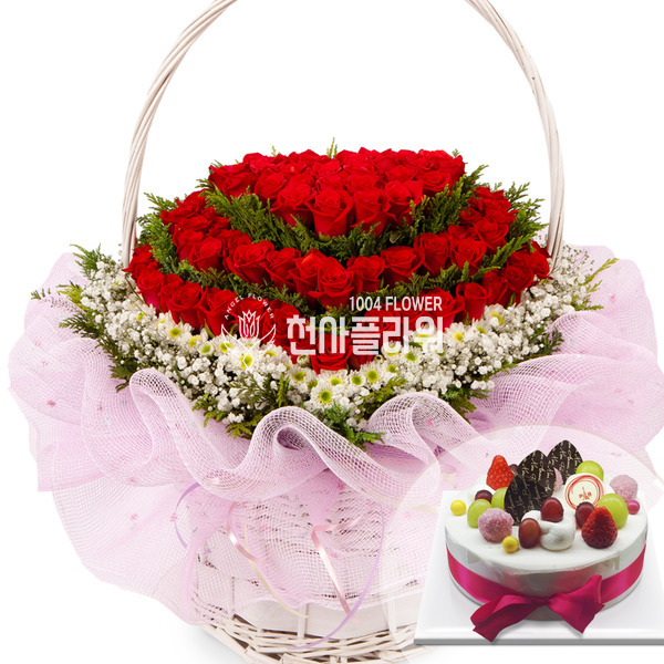 100송이+케잌 a840