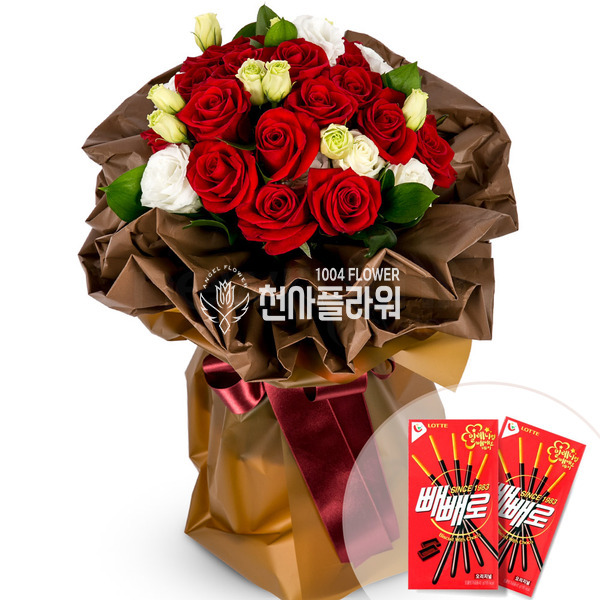 꽃다발+빼빼로2개 v74