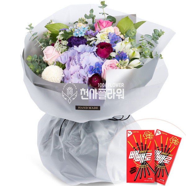 꽃다발+빼빼로2개 v71
