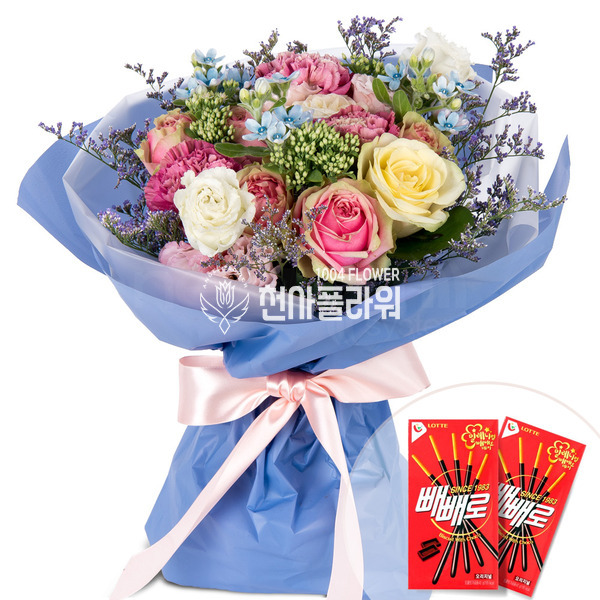 꽃다발+빼빼로2개 v73