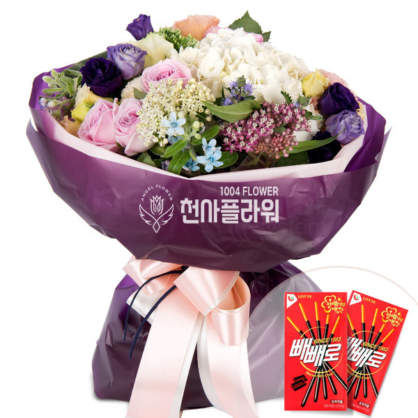 꽃다발+빼빼로2개 v72