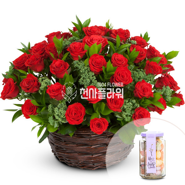 정열의 레드 장미(캔디상자)