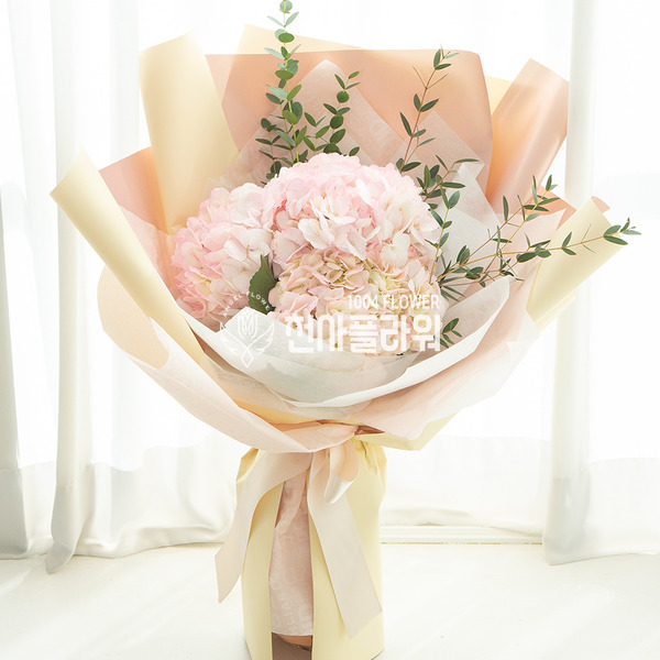 러블리 핑크 수국 꽃다발